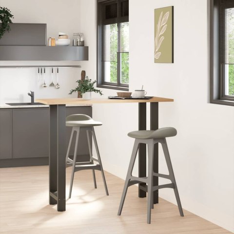 NOGI DO STOŁU BAROWEGO ANTRACYT 2 SZT. 40X(110-111)CM STAL