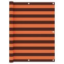 PARAWAN BALKONOWY OSŁONA OGRODOWA TARASOWA POMARAŃCZ I BRĄZ 120X300CM TKANINA OXFORD