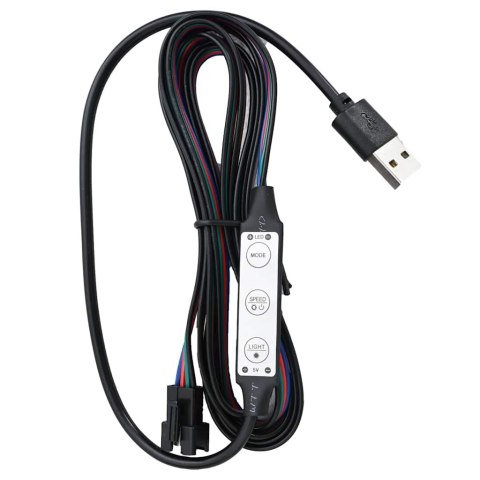 RAMA ŁÓŻKA Z LED CZARNA SZTUCZNA SKÓRA 140X200CM