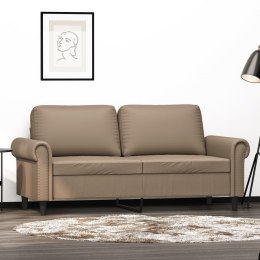 VidaXL 2-osobowa sofa, kolor cappuccino, 140 cm, sztuczna skóra