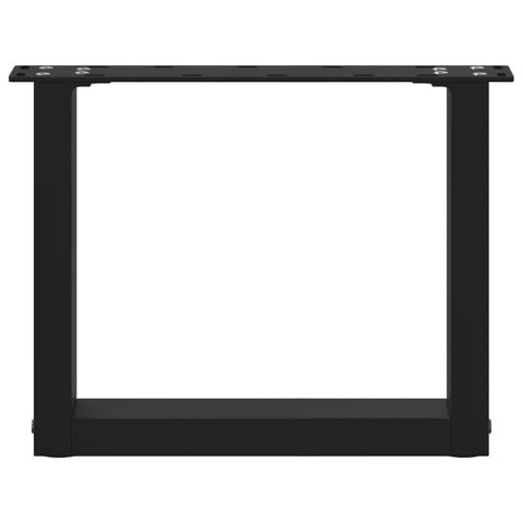 NOGI DO STOLIKA KAWOWEGO W KSZTAŁCIE LITERY U 2 SZT. CZARNE 30X(30-31)CM STAL