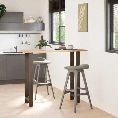 NOGI DO STOŁU BAROWEGO NATURALNA STAL 2 SZT. 40X(110-111)CM STAL