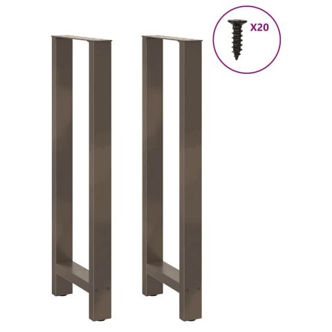 NOGI DO STOŁU BAROWEGO NATURALNA STAL 2 SZT. 40X(110-111)CM STAL
