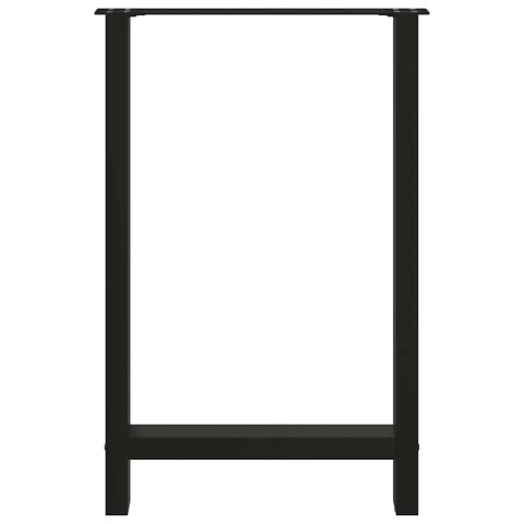 NOGI DO STOŁU BAROWEGO CZARNE 2 SZT. 60X(90-91)CM STAL