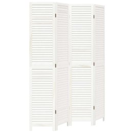 PARAWAN POKOJOWY 4-PANELOWY BIAŁY LITE DREWNO PAULOWNI