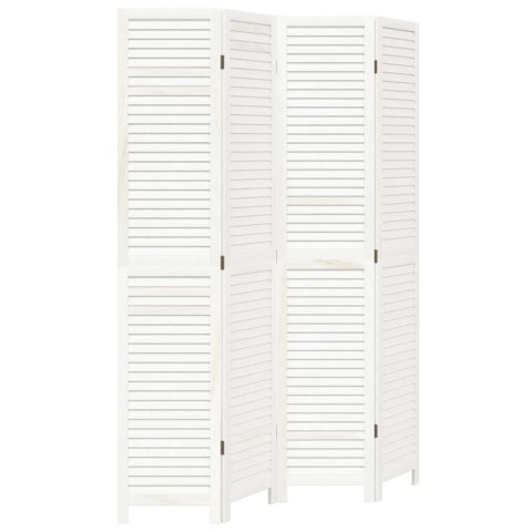 PARAWAN POKOJOWY 4-PANELOWY BIAŁY LITE DREWNO PAULOWNI