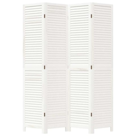 PARAWAN POKOJOWY 4-PANELOWY BIAŁY LITE DREWNO PAULOWNI