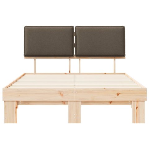 RAMKA ŁÓŻKA Z TAPICEROWANYM WEZGŁOWIEM CIEMNOSZARY 160X200CM