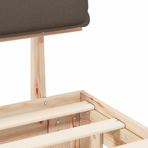 RAMKA ŁÓŻKA Z TAPICEROWANYM WEZGŁOWIEM CIEMNOSZARY 160X200CM