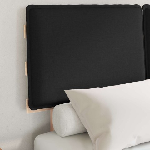VidaXL Ramka łóżka z tapicerowanym wezgłowiem Czarny 120 x 190 cm