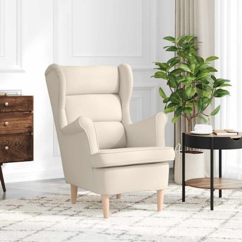 VidaXL Fotel, biały, 74x84x100 cm, lniana