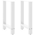 VidaXL Nogi do stołu jadalnego białe 2 szt. 60x(72-73) cm stal