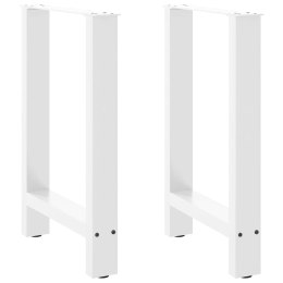 VidaXL Nogi do stołu jadalnego białe 2 szt. 60x(72-73) cm stal