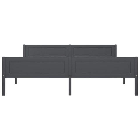 RAMA ŁÓŻKA Z LITEGO DREWNA SOSNOWEGO SZARA 180X 200CM