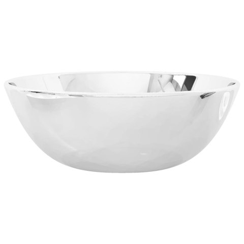 UMYWALKA 28X 10CM CERAMICZNA SREBRNA