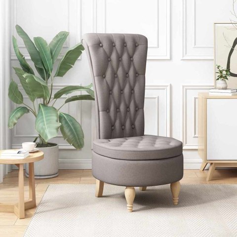 FOTEL TYPU SLIPPER CIEMNOSZARY 56,5X70X110CM TKANINA