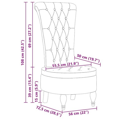 FOTEL TYPU SLIPPER CIEMNOSZARY 56,5X70X110CM TKANINA