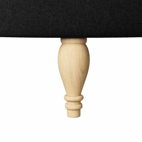 FOTEL TYPU SLIPPER CZARNY 56,5X70X110CM TKANINA