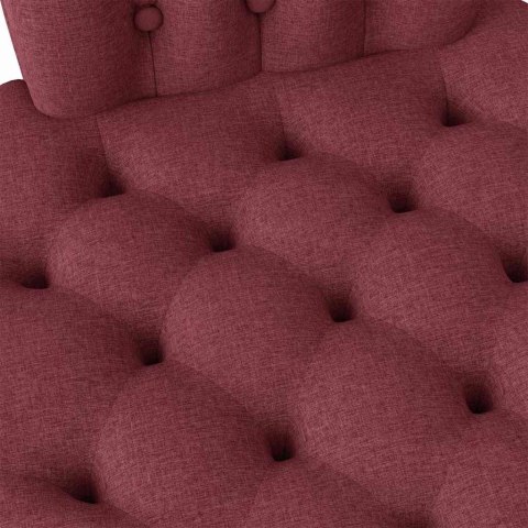 VidaXL Fotel typu slipper Czerwone wino 56,5 x 70 x 110 cm tkanina