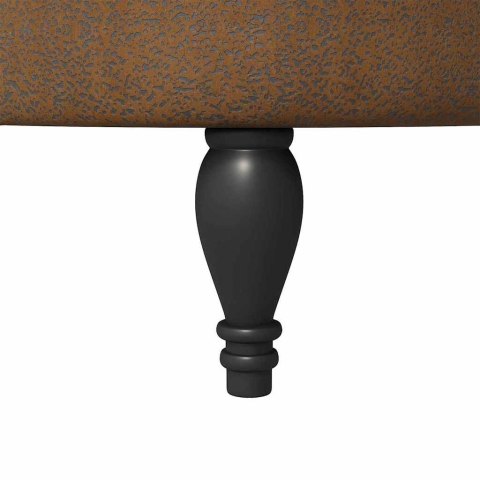 FOTEL TYPU SLIPPER BRĄZOWY 56,5X70X110CM SKÓRA ZAMSZOWA