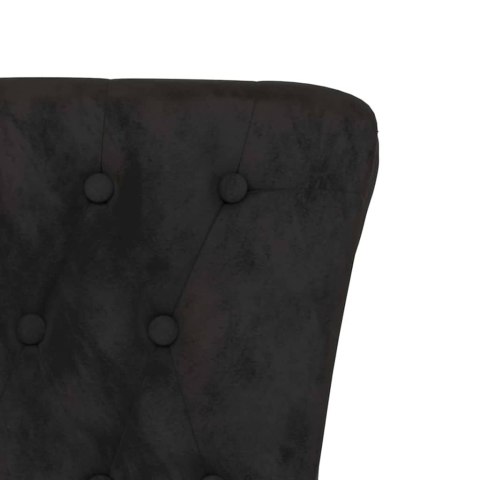VidaXL Fotel typu slipper Czarny 56,5 x 70 x 110 cm Aksamit