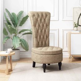 FOTEL TYPU SLIPPER JASNOSZARY 56,5X70X110CM SKÓRA ZAMSZOWA