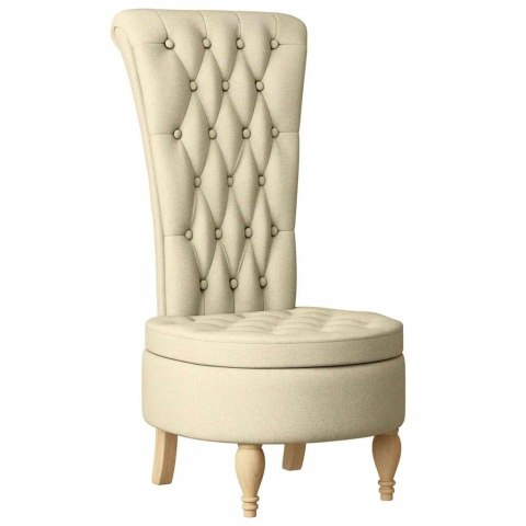 FOTEL TYPU SLIPPER KREMOWY 56,5X70X110CM TKANINA