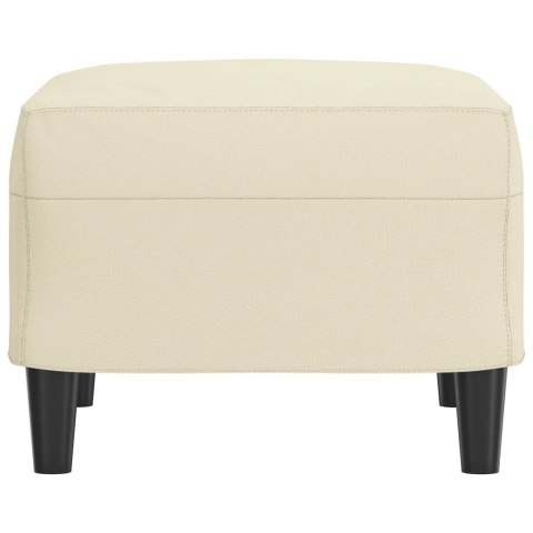 PODNÓŻEK KREMOWY 60X50X41CM SZTUCZNA SKÓRA