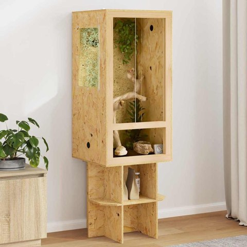 TERRARIUM BRĄZOWY 50X50X130CM OSB