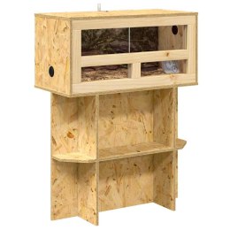 TERRARIUM Z PODSTAWĄ 60X30X80CM SZAFKA PŁYTA OSB SZKŁO PÓŁKI DREWNIANE DRZWI