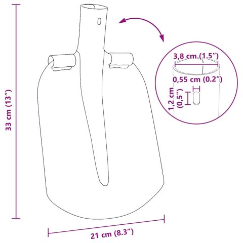 GŁOWICA ŁOPATY SREBRNA 4 SZTUKI 33X21CM STAL MALOWANA PROSZKOWO