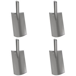 GŁOWICA ŁOPATY SREBRNA 4 SZTUKI 43X17CM STAL MALOWANA PROSZKOWO