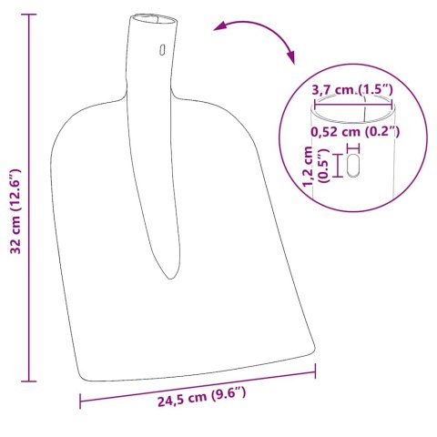 GŁOWICA ŁOPATY 32X24,5CM STAL MALOWANA PROSZKOWO