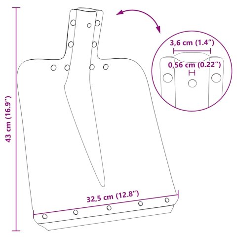 GŁOWICA ŁOPATY 41,5X32,5CM ALUMINIUM