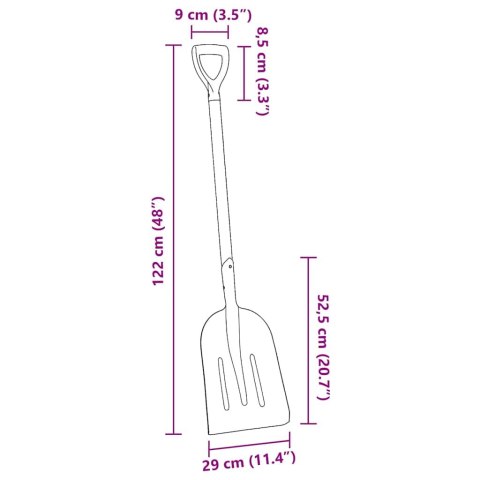 ŁOPATA SREBRNA 29X122CM ALUMINIUM