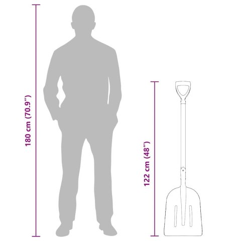 ŁOPATA SREBRNA 29X122CM ALUMINIUM