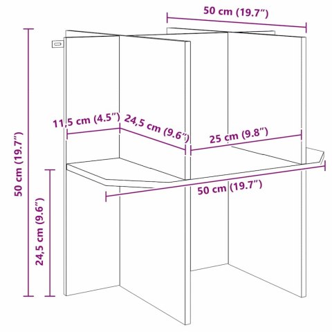 PODSTAWA TERRARIUM BRĄZOWY 50X50X50CM OSB