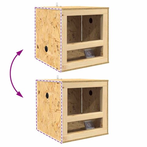 TERRARIUM BRĄZOWY 40X40X40CM OSB