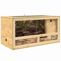 TERRARIUM DLA GADA GRYZONIA 100X50X50CM PŁYTA OSB SZKŁO TERMOMETR SOLIDNE