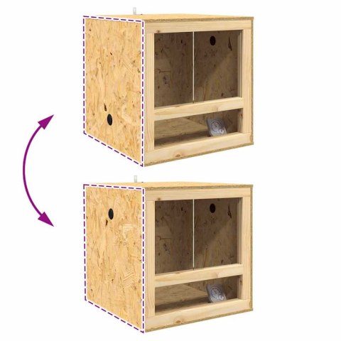 TERRARIUM BRĄZOWY 50X50X50CM OSB