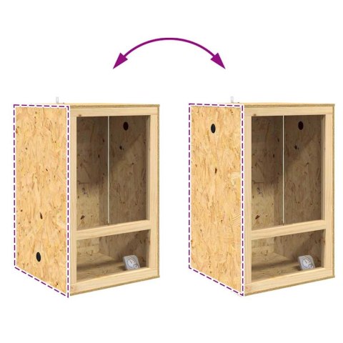 TERRARIUM BRĄZOWY 50X50X80CM OSB