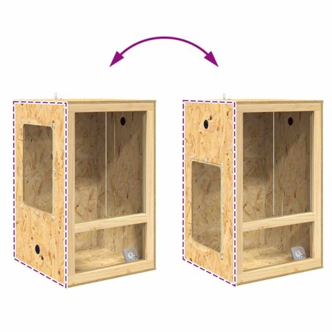 TERRARIUM BRĄZOWY 50X50X80CM OSB