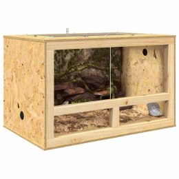 TERRARIUM DLA GADA GRYZONIA 80X50X50CM PŁYTA OSB SZKŁO WBUDOWANY TERMOMETR