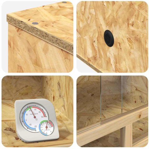 TERRARIUM BRĄZOWY 60X30X30CM OSB