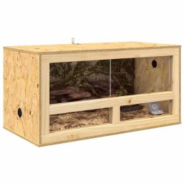TERRARIUM DLA GADA GRYZONIA 80X40X40CM PŁYTA OSB SZKŁO HARTOWANE TERMOMETR