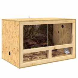 TERRARIUM DLA GADA GRYZONIA 80X50X50CM PŁYTA OSB SZKŁO HARTOWANE TERMOMETR