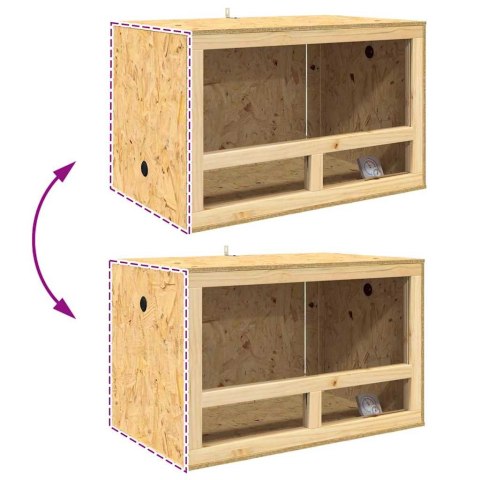 TERRARIUM BRĄZOWY 80X50X50CM OSB