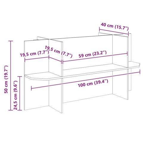 PODSTAWA TERRARIUM Z PÓŁKĄ BRĄZOWY 100X40X50CM OSB
