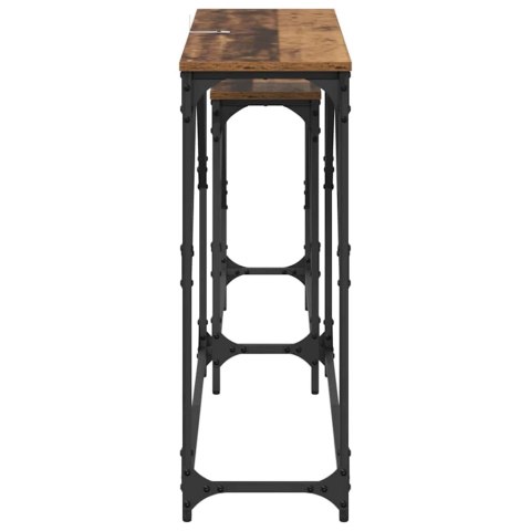 KONSOLA 2 PCS STARE DREWNO 100X28X75CM