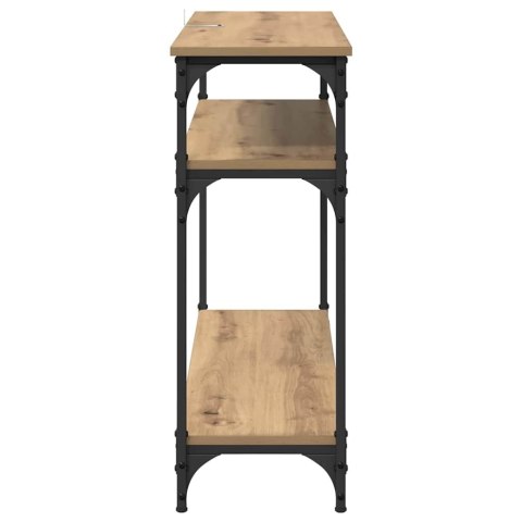 KONSOLA Z PÓŁKĄ DĄB RZEMIEŚLNICZY 100X29X75CM